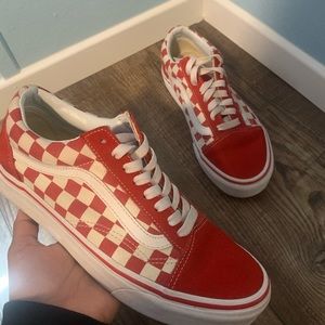 Old Skool Racing Red Checkered Vans